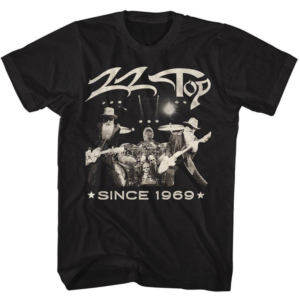 Zz Top Since 1969 Black Adult Tshirt